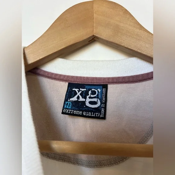 XG Extreme Quality White Stripe Tee Early 2000s Skate Surf Style Size M - Picture 3 of 14